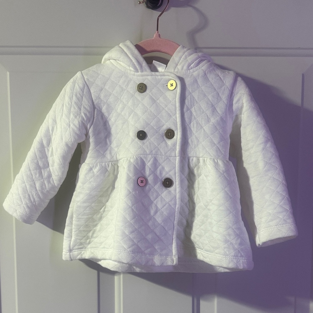 Carter’s Quilted White Jacket- 18m